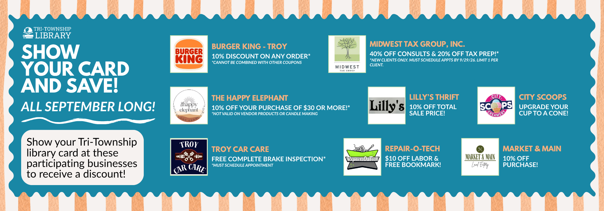 Show Your Card and Save all September long